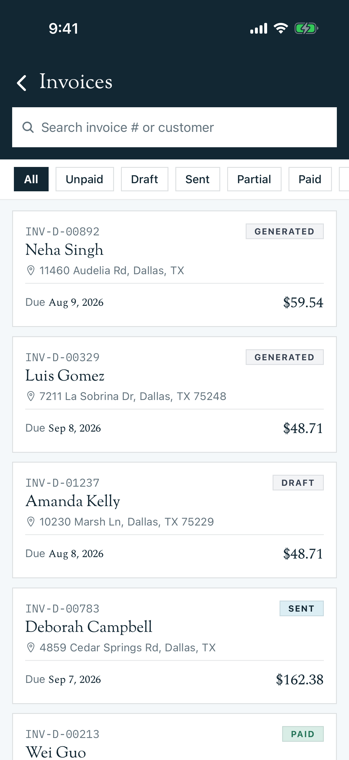 Current Pool Runs mobile interface for this workflow